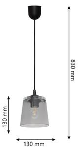 Lampa klosz LUCEA W-KM 8010/1 BK+SM
