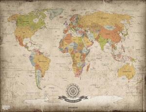 Antyczna mapa świata XXL