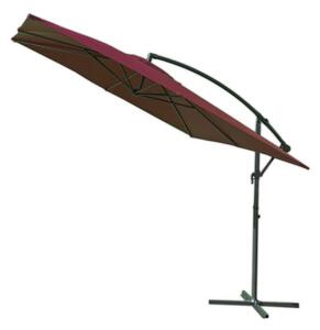 Kwadratowy parasol metalowy bordowy - 270 x 270 cm