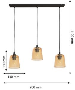 Lampa na listwie LUCEA W-L 8010/3 BK+MIX