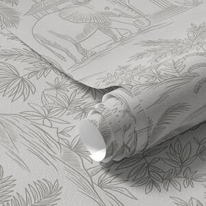 Tapety Monochromatyczne słonie i dżungla w stylu graficznym, Tapety orientalne, a00410 : Uwalls.pl