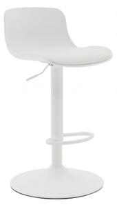 Hoker MOSS I biały z poduszką z eko skóry krzesło barowe regulowane obrotowe