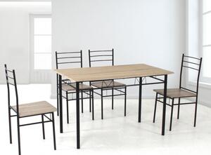Zestaw kuchenny JULIA 3 drewno stół prostokątny 110x60 + 4 krzesła