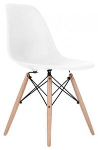 Krzesło Milano białe nogi bukowe skandynawskie inspirowane