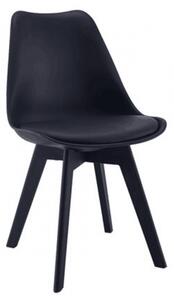 Krzesło KRIS II czarne szare nogi czarne bukowe