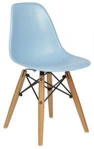 Krzesło dziecięce MILANO niebieskie nogi bukowe skandynawskie inspirowane