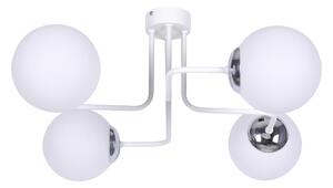 Biała lampa sufitowa z kloszami na cztery żarówki K-4055 z serii BARI