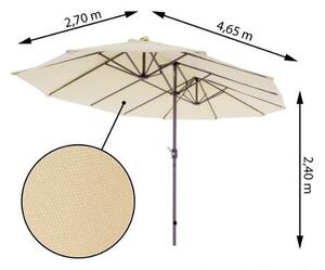 Duży parasol XXL 4,65 m - kremowy