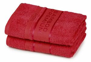 Ręcznik Bamboo Premium czerwony, 30 x 50 cm, komplet 2 szt