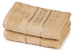 Ręcznik Bamboo Premium beżowy, 30 x 50 cm, komplet 2 szt