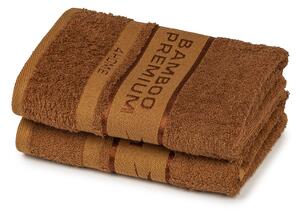 Ręcznik Bamboo Premium brązowy, 30 x 50 cm, komplet 2 szt