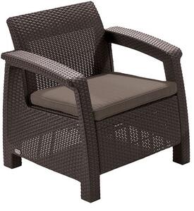 Krzesło ogrodowe CORFU - kolor brązowy