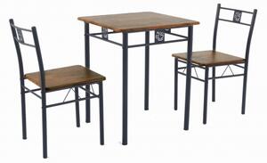 Zestaw do jadalni ADAM stół kwadratowy 60x60 cm + 2 krzesła