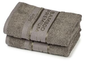 Ręcznik Bamboo Premium szary, 30 x 50 cm, komplet 2 szt