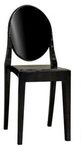 Krzesło do salonu Victoria czarne poliwęglan