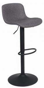 Hoker regulowany Moss III ciemno szary krzesło barowe tapicerowany obrotowy