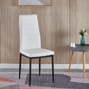 Krzesło FABIA białe tapicerowane eko skóra