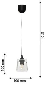 Lampa klosz SANTOS W-KM 8012/1 BK+TR