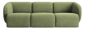 Zielona sofa z tkaniny szenilowej 244 cm Lani – Makamii