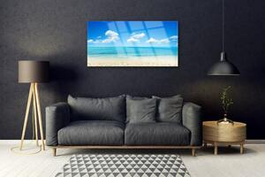 Obraz Szklany Morze Błękitne Niebo