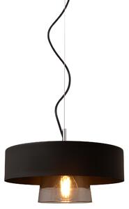 Lampa loft szkło BABILON W-KML 158010/1 BK+SM