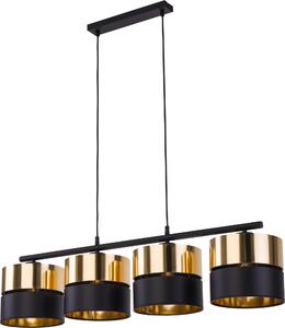 Lampa wisząca 4 punktowa Hilton czarno złota 4342 - TK Lighting