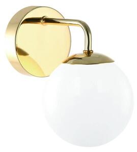 Kinkiet złoty łazienkowy Bao parette gold IP44 szklany klosz - Orlicki Design