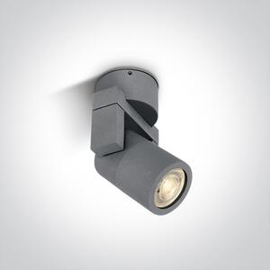 Lampa sufitowa zewnętrzna regulowana Peio 1 punktowa szara IP54 67164/G - OneLight