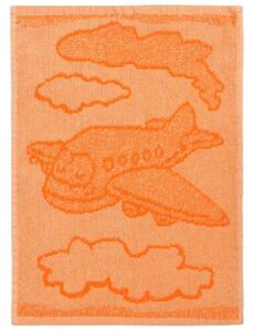 Ręcznik dziecięcy Plane orange, 30 x 50 cm