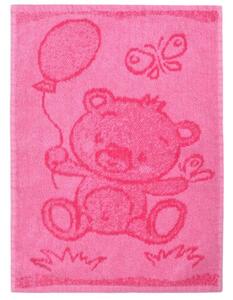 Ręcznik dziecięcy Bear pink, 30 x 50 cm