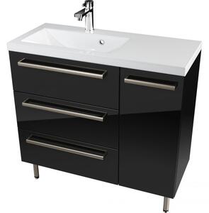 Szafka Umywalkowa Stojąca ATHOS 90 cm L BLACK