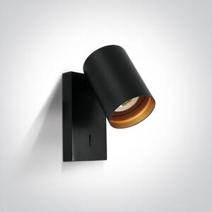 Kinkiet czarny regulowany z włącznikiem Elatos K 1 tuba 65105NA/B - OneLight