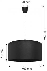 Lampa wisząca pojedyncza ALBA czarna