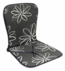 Poduszka na krzesło SAMOA - szare z kwiatami 30200-700