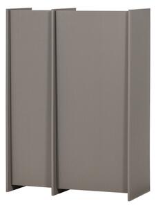 Szara szafka w dekorze jesionu 102x140x44 cm Brock – WOOOD