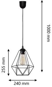 Lampa wisząca retro KARO W-KM 1311/1 zwis prosty - Biały