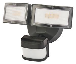 Lampa ogrodowa naświetlacz LED IP54 czujnik ruchu PIR Duo czarny 6556-PIR - Su-ma