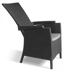 Luksusowe plastikowe krzesło VERMONT - grafit