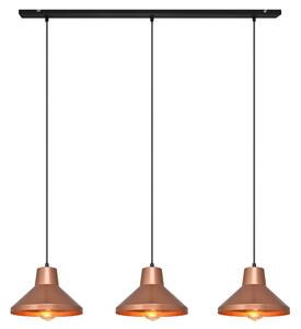 Lampa wisząca loft TRINITY W-L 1805/3 BK-B+RG