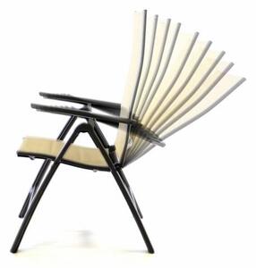 Krzesło ogrodowe składane DELUXE - kremowe