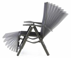 Ogrodowe aluminiowe krzesło składane z podnóżkiem RELAX - an