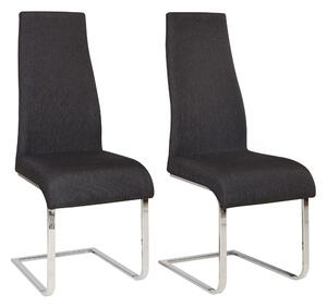 Nowoczesne krzesła na płozach w kolorze czarnym