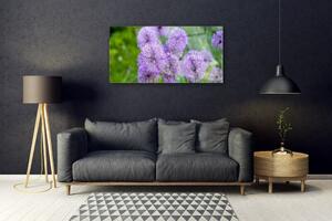 Obraz Szklany Fioletowe Kwiaty Łąka