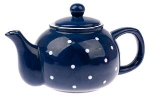 Dzbanek ceramiczny na herbatę Dots 1l, niebieski