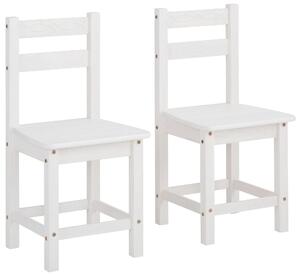 Ponadczasowe, sosnowe krzesła w kolorze białym - 2 szt