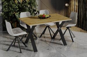 Stół rozkładany X 130(210)x80 dąb artisan
