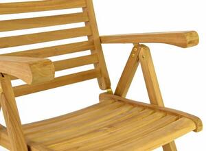 Drewniane krzesło regulowane DIVERO T - drewno tekowe
