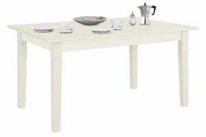Sosnowy stół w rustykalnym stylu, biały 120 cm