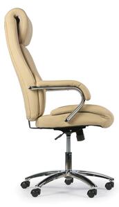 Skórzane krzesło biurowe NEXUS, beżowe
