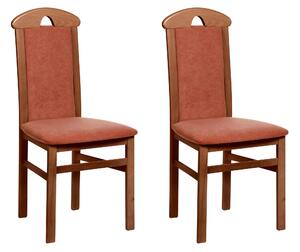 Klasyczne krzesła z litego drewna i gustownym oparciem
